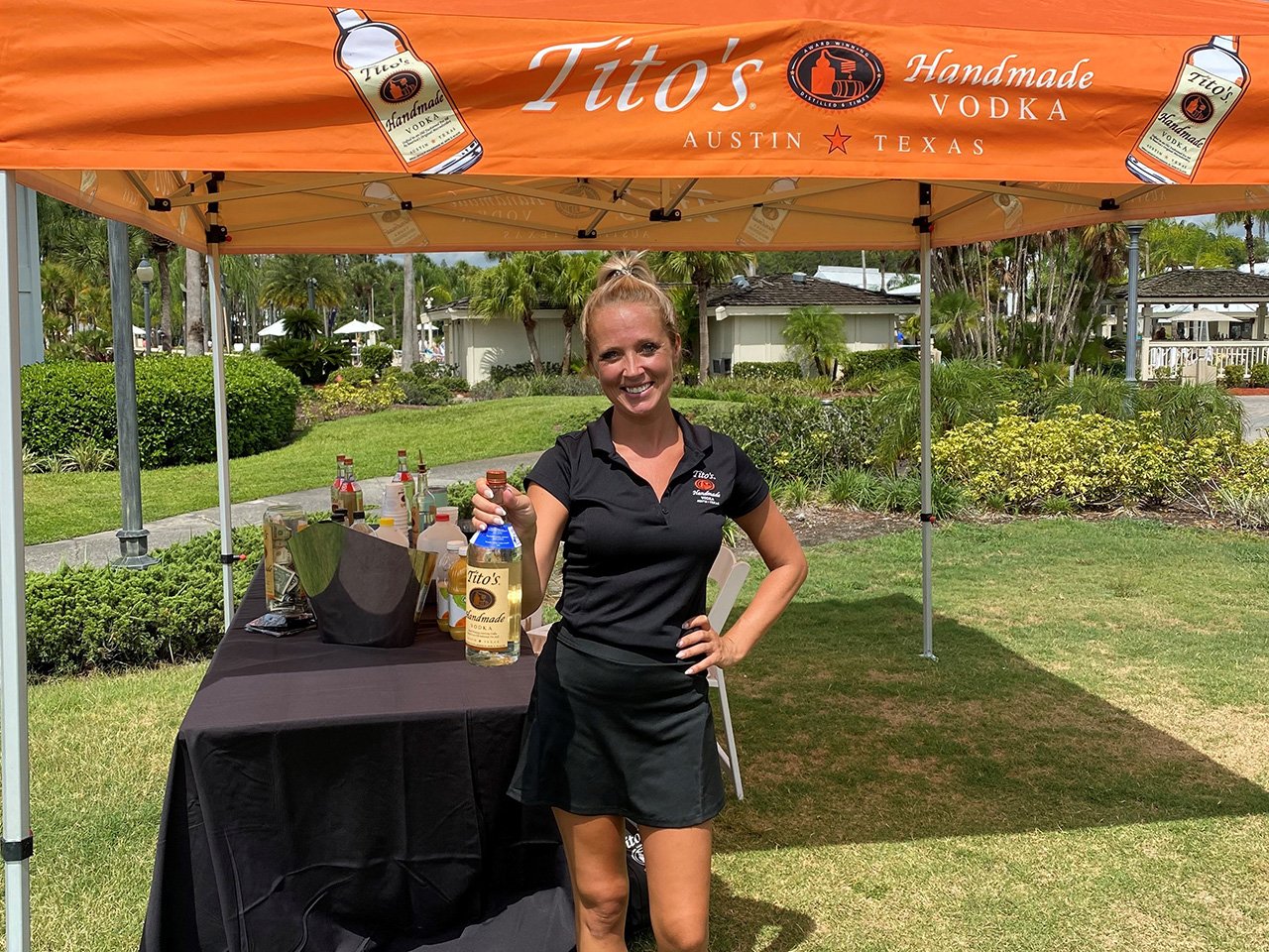 Tito's Vodka was on the course as well